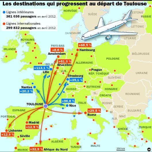 ramani ya Toulouse unafuu airport