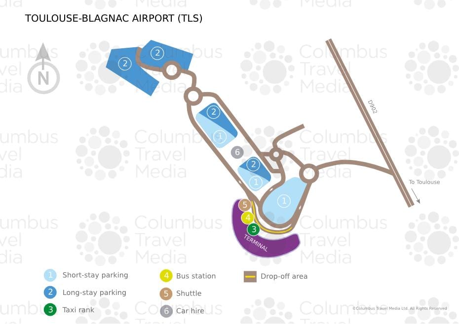 ramani ya Toulouse blagnac airport