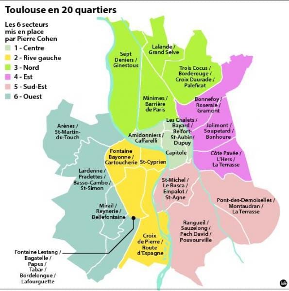 ramani ya Toulouse jirani
