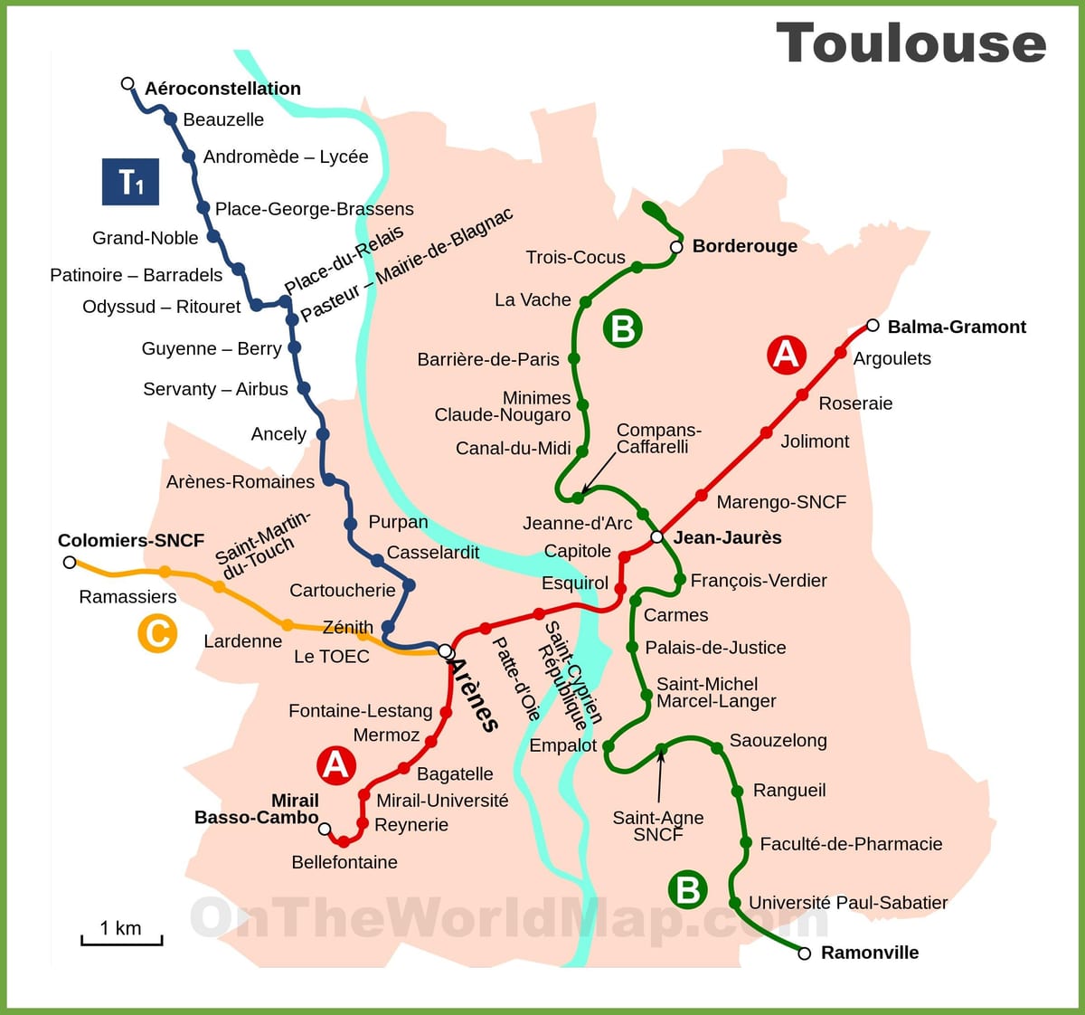 Toulouse chini ya ardhi ramani