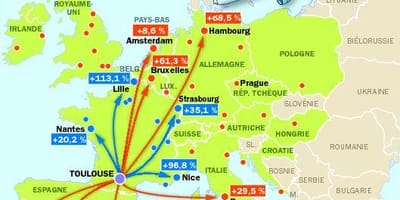 Ramani ya Toulouse unafuu airport