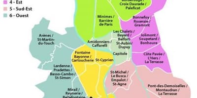 Ramani ya Toulouse arrondissement