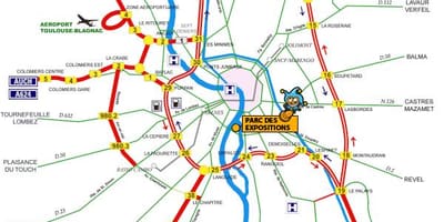 Ramani ya barabara Toulouse
