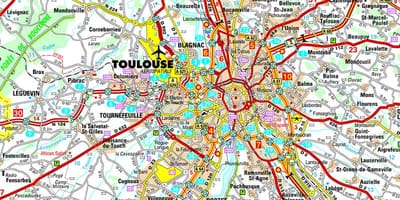 Ramani ya barabara Toulouse